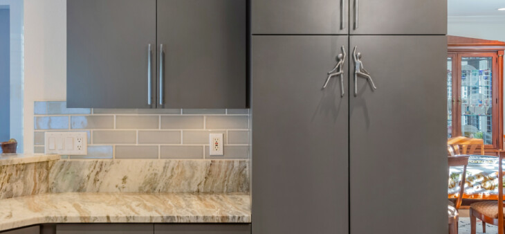 gray kitchen cabinets