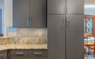 Grey kitchen cabinets