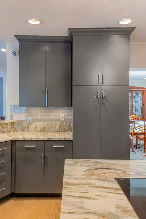 Grey kitchen cabinets