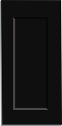 black cabinet door