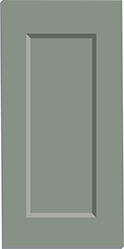 green cabinet door