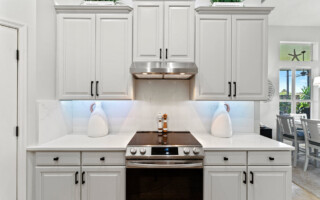 Chickadee Gray Cabinets after cabinet painting