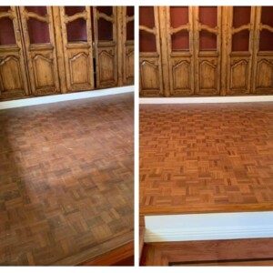 floor refinishing before and after