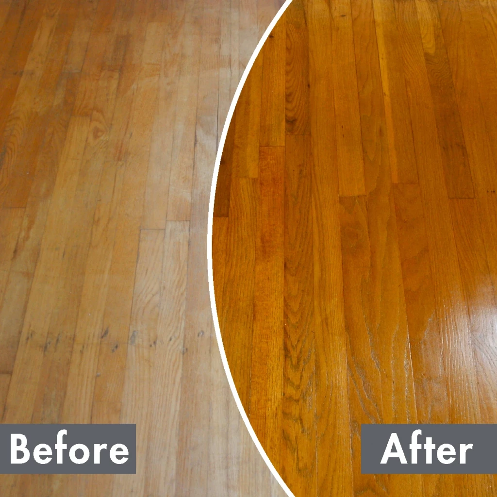before and after hardwood refinishing  in greeley