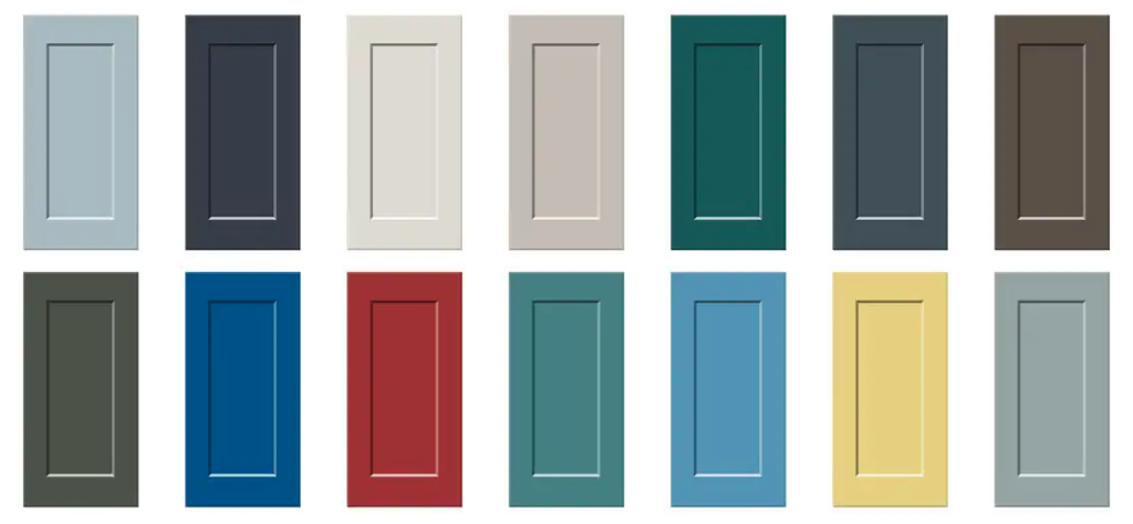 variety of cabinet door color options