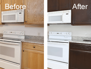 before and after cabinet refinishing brookings sd