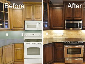 before and after cabinet refinishing dorchester county