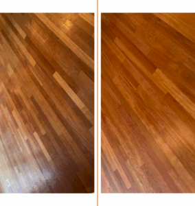 hardwood floor restoration before and dafter