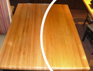 wooden table or bar top and hardwood floor refinishing services