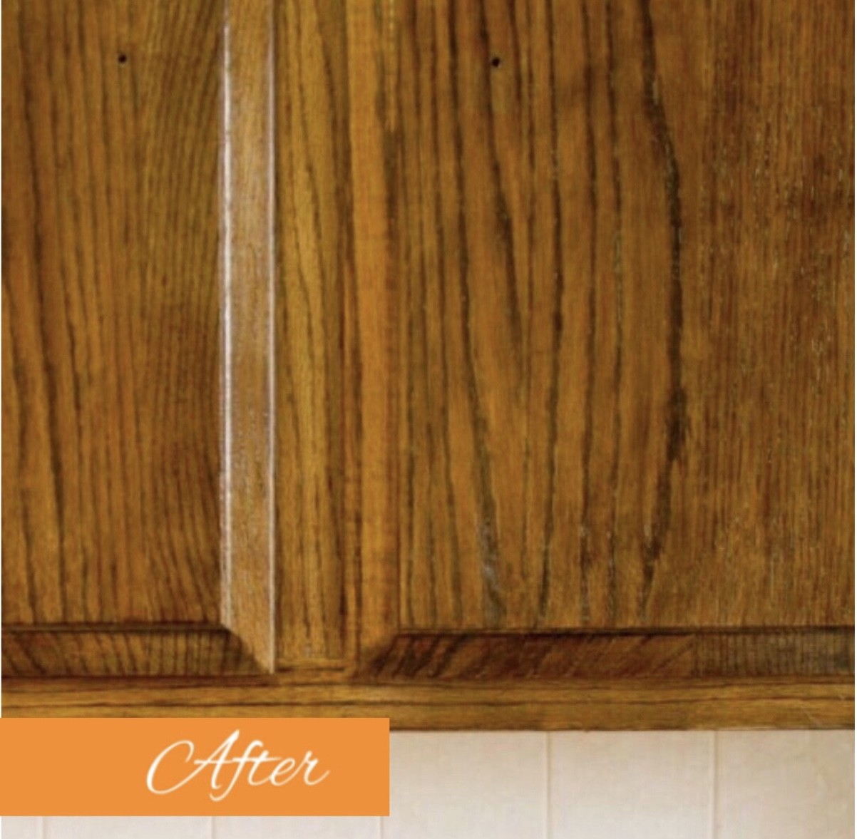 After-Before and after of a custom cabinet refinishing project