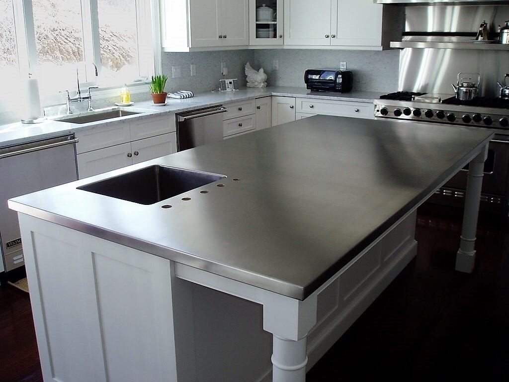Stainless steel countertop