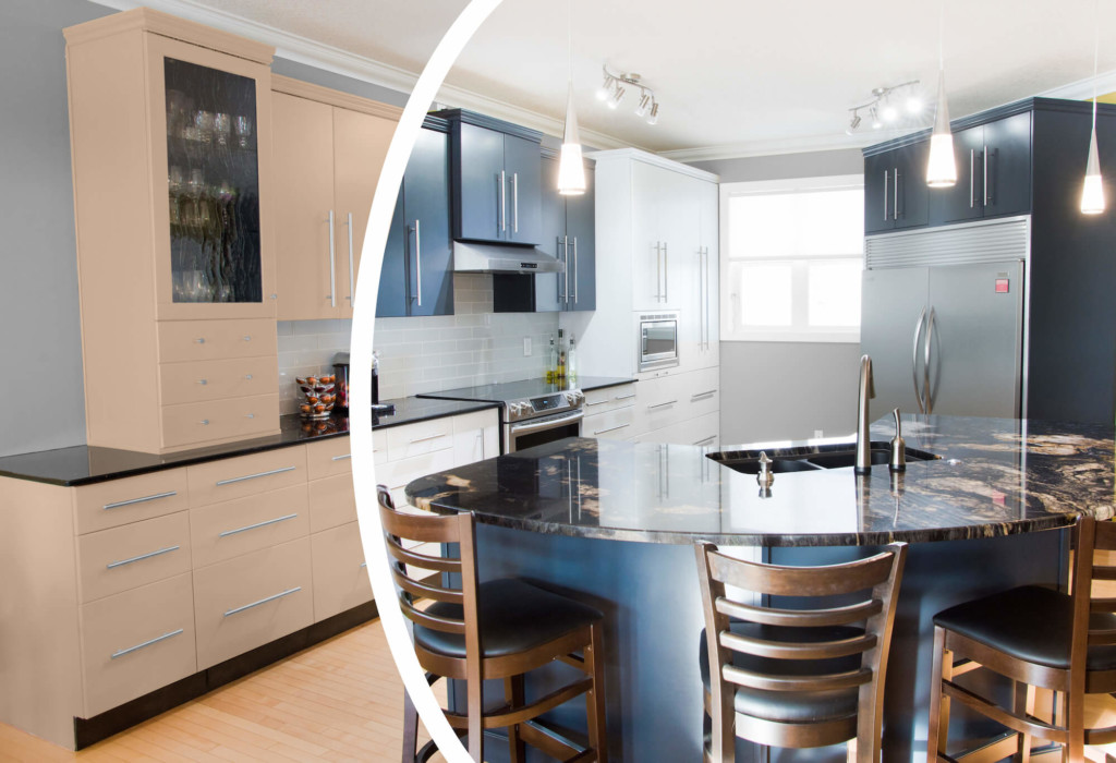 before and after cabinet color change in middleburg fl