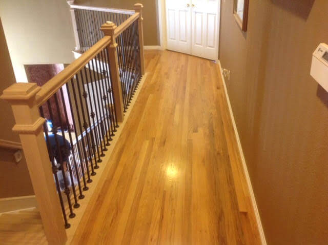 hallway hardwood floor restoration