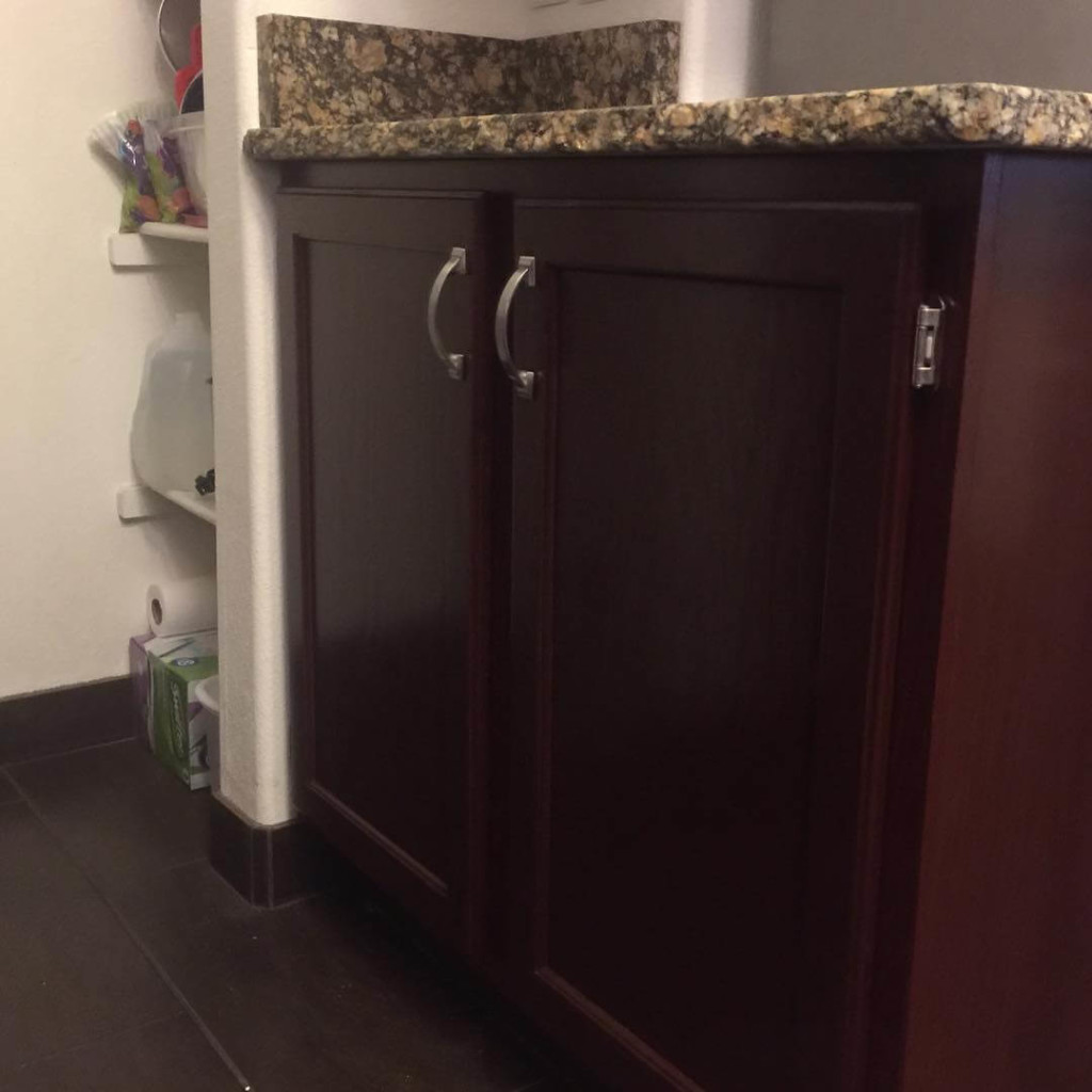 refinishing laundry room cabinets