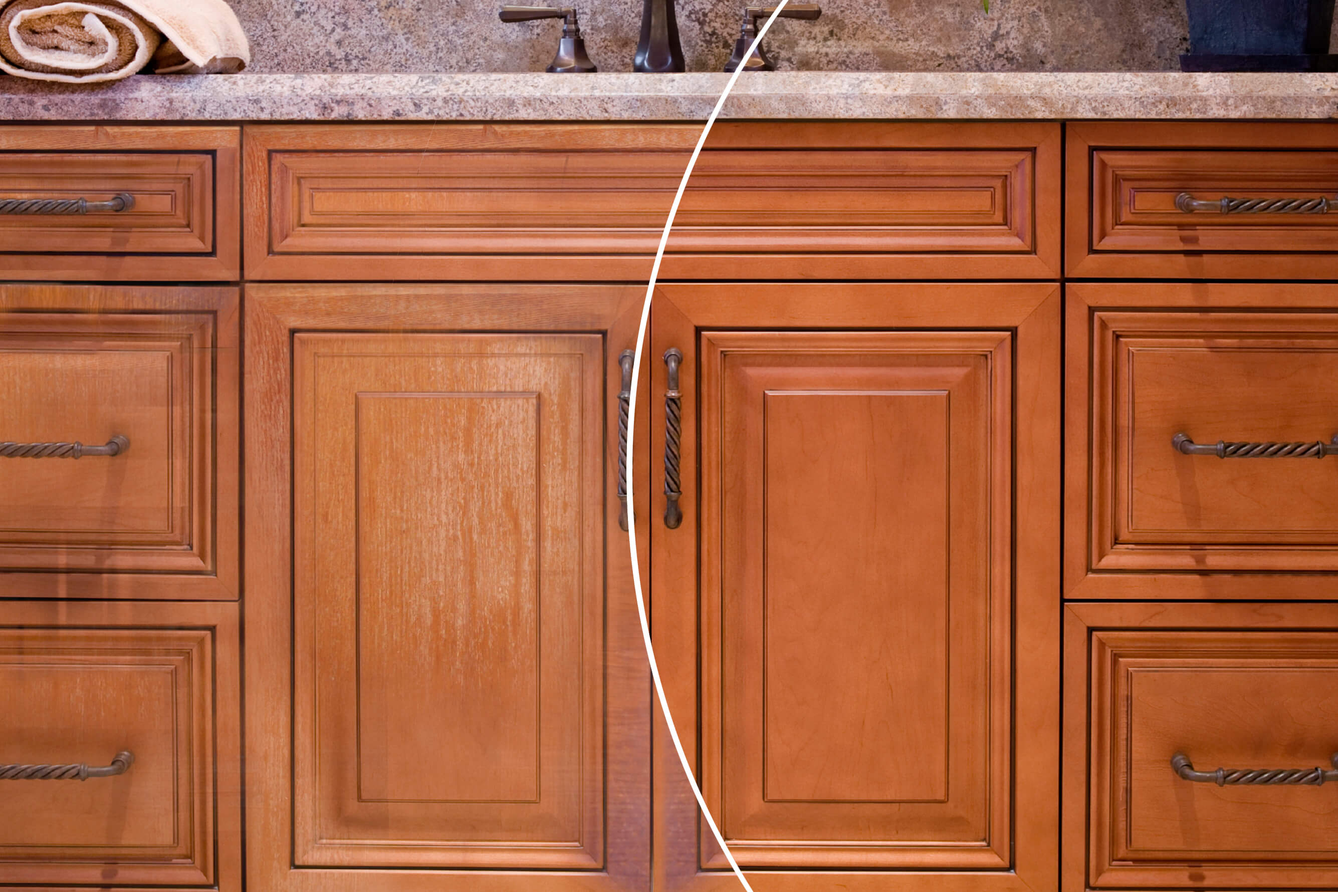 before and after cabinet refinishing in delray beach