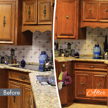 Classic Cabinet Refinishing Before and After