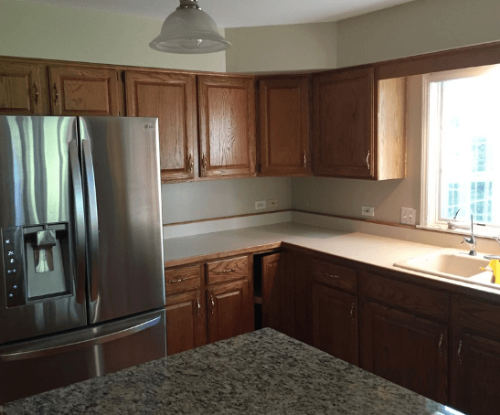 Light brown cabinets