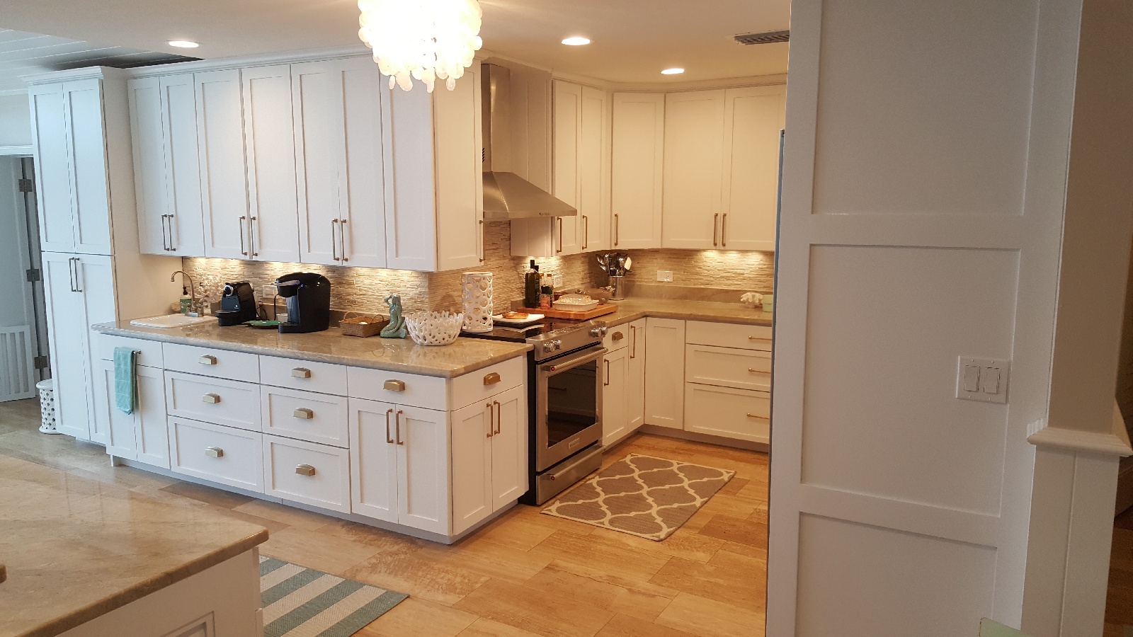 Beautiful White Kitchen cabinet remodel central point or