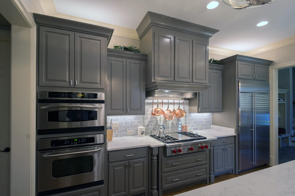 grey kitchen cabinets