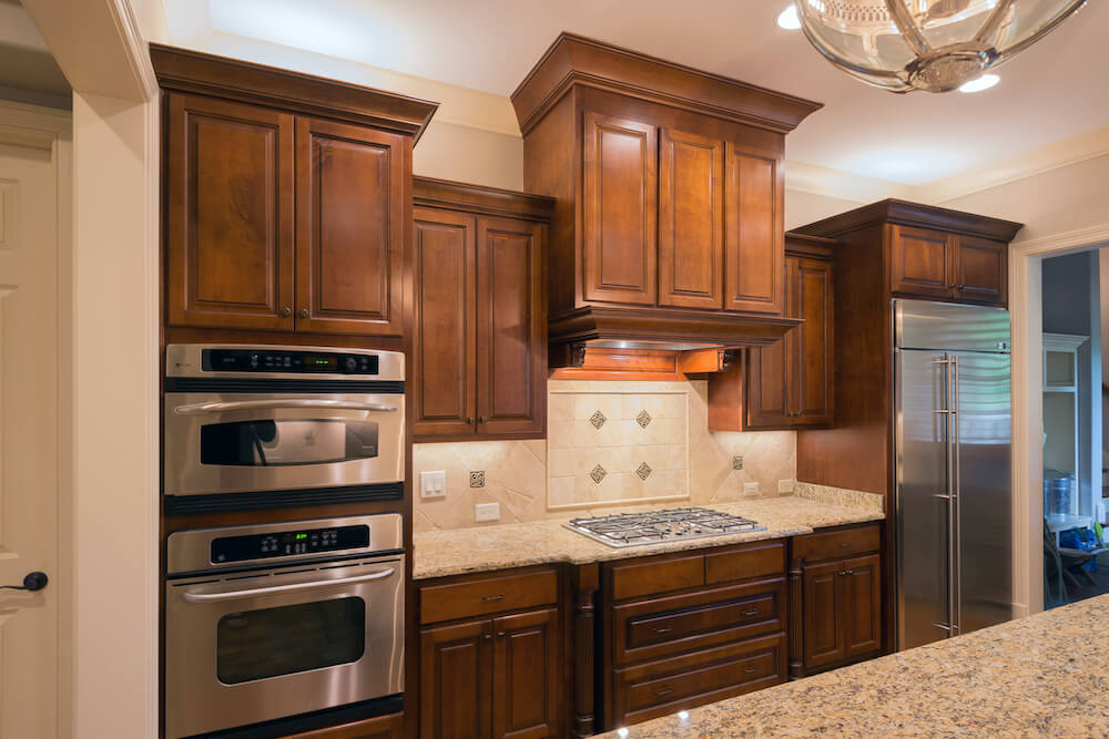 brown kitchen cabinets