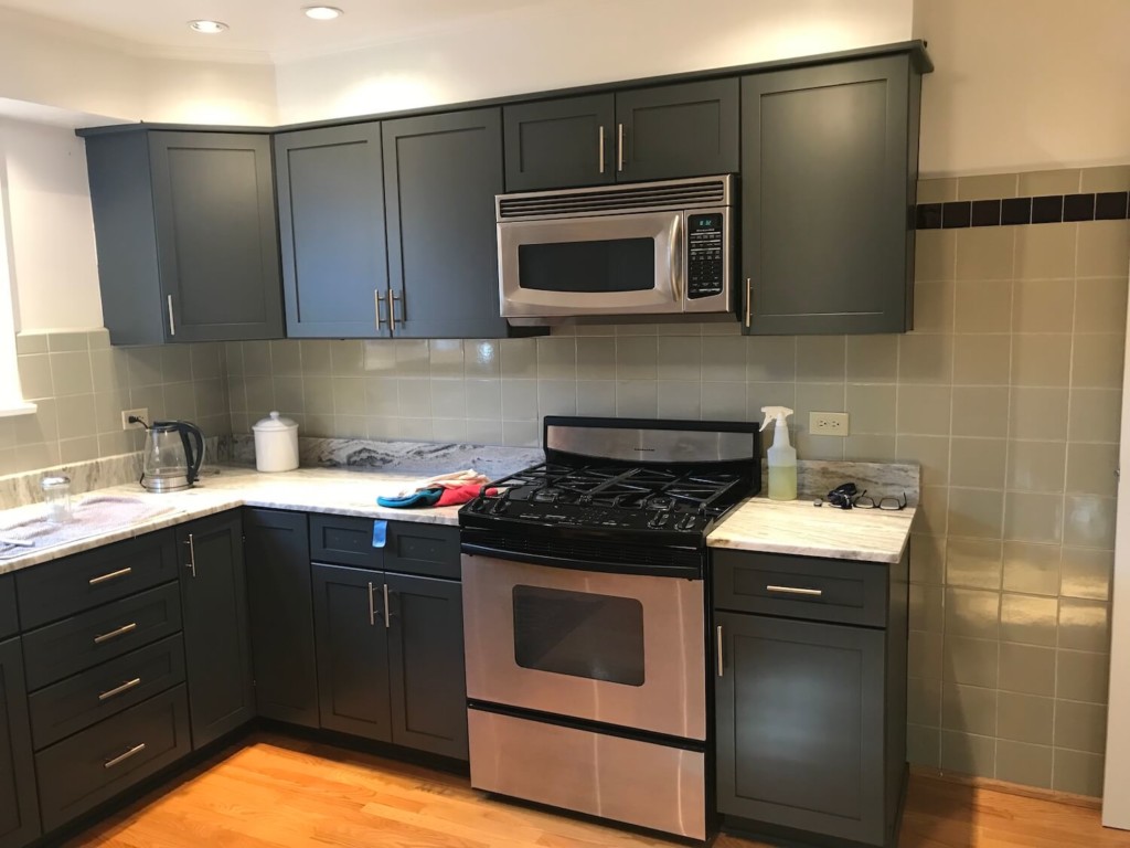 gray cabinets after cabinet refacing naperville il 