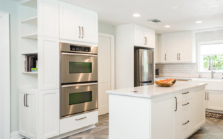 kitchen cabinet painting in white