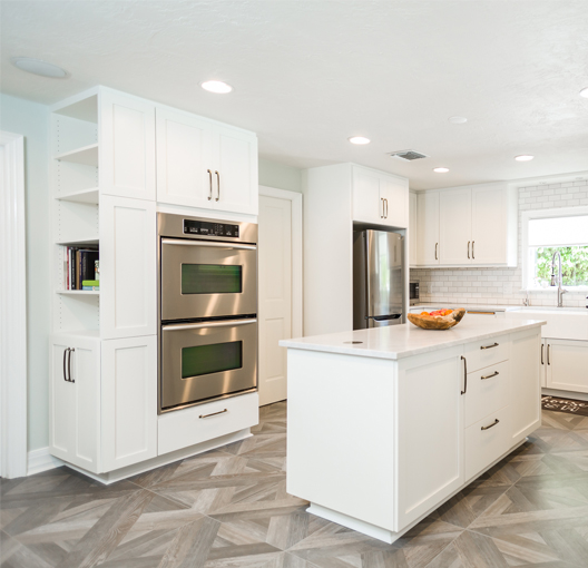 kitchen cabinet painting in white