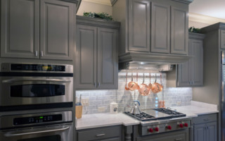 gray kitchen cabinets