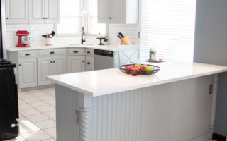 kitchen cabinets painting bright white