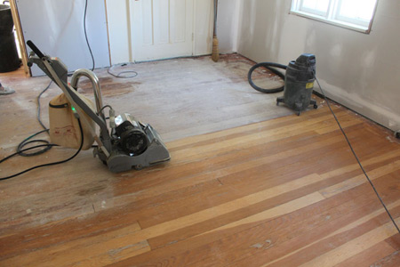 traditional floor refinishing process