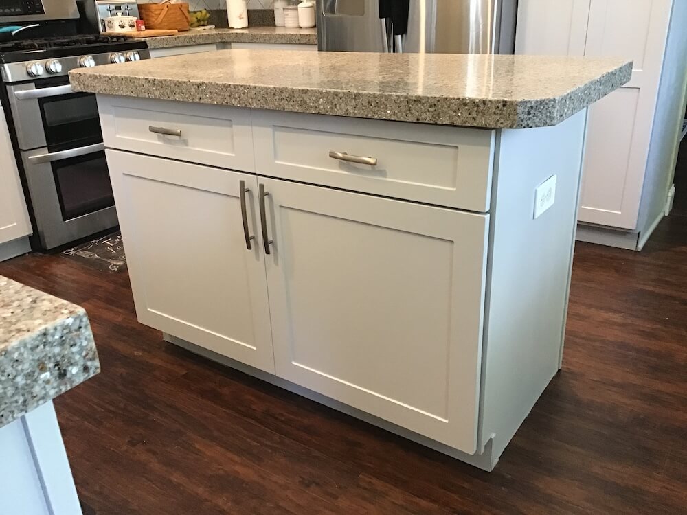 After-refacing kitchen cabinets to shaker style