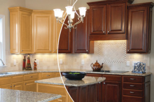 before and after cabinet color change in simi valley