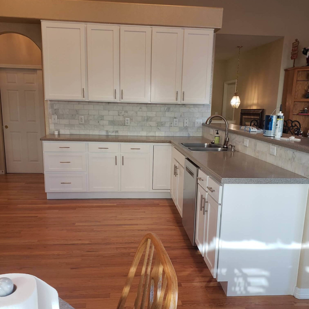 after white kitchen cabinet renovation