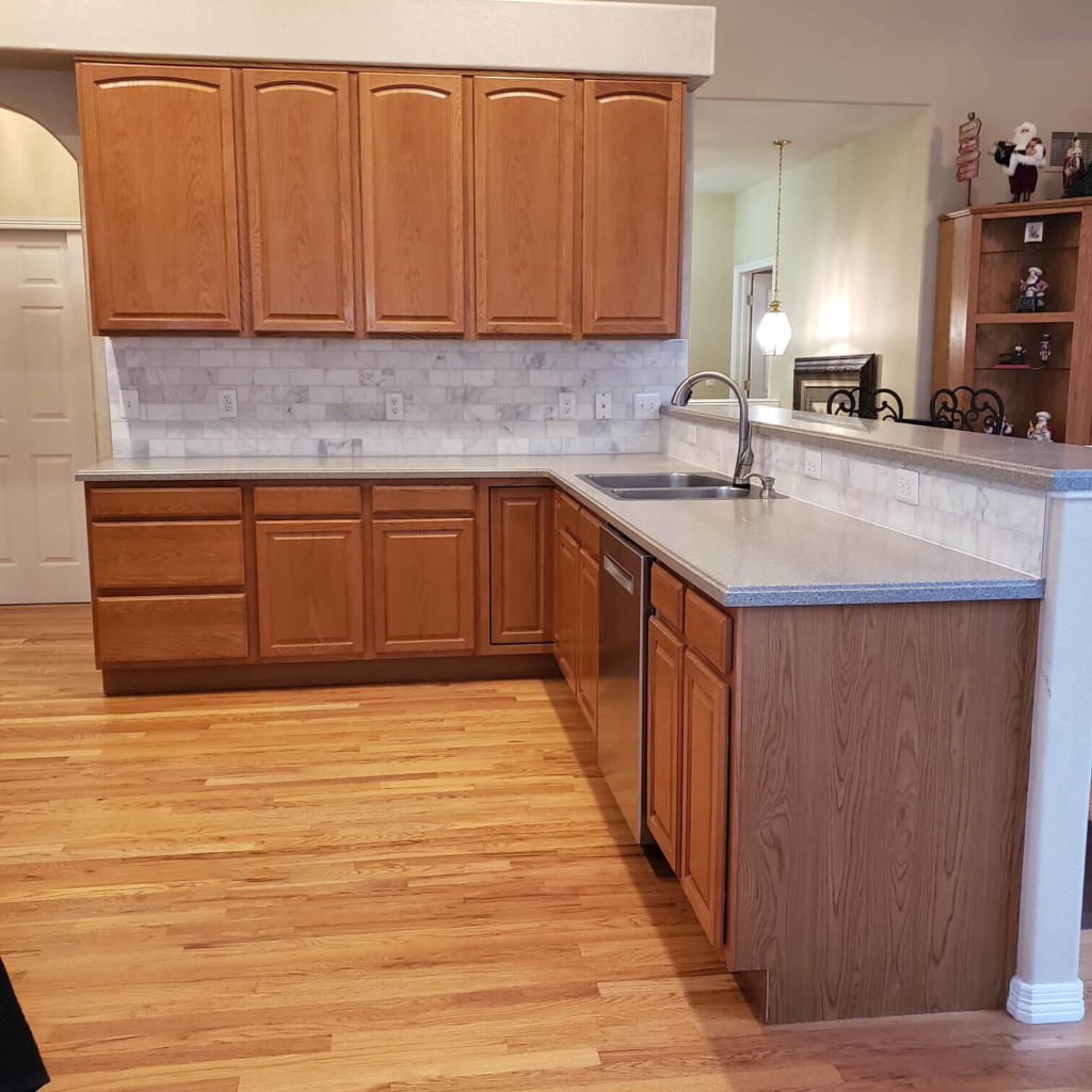 before cabinet door replacement in Denver