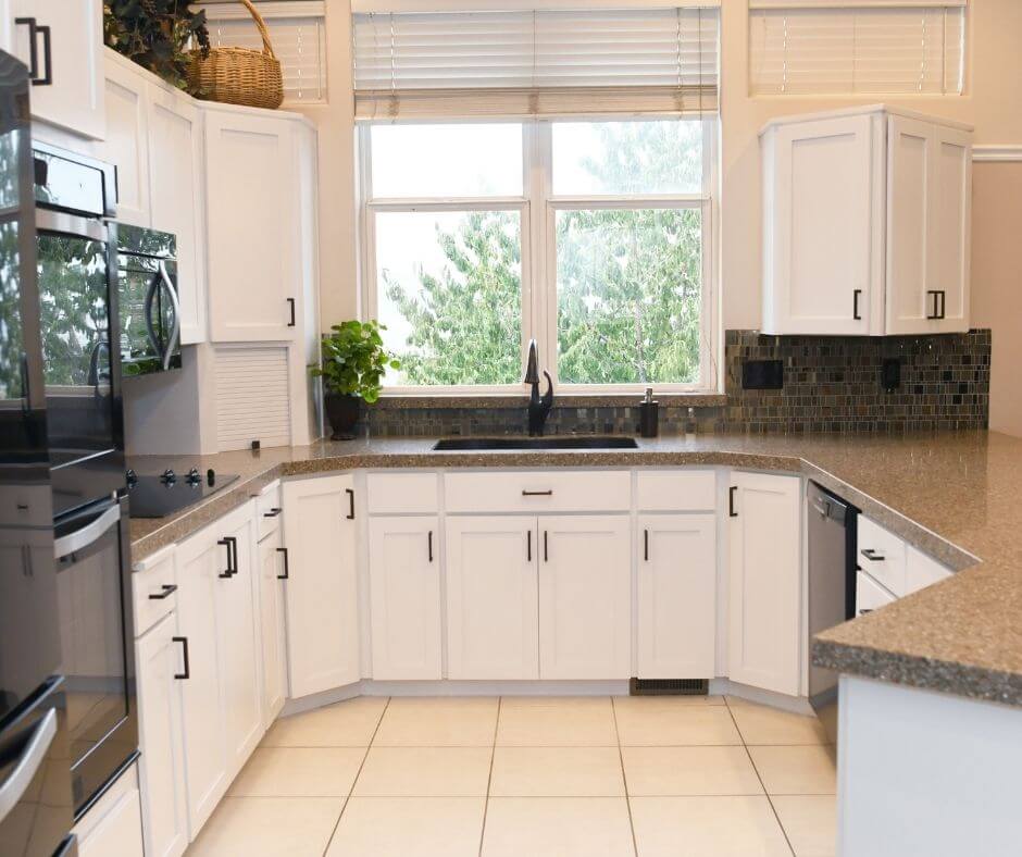 After-refacing kitchen cabinets to shaker style