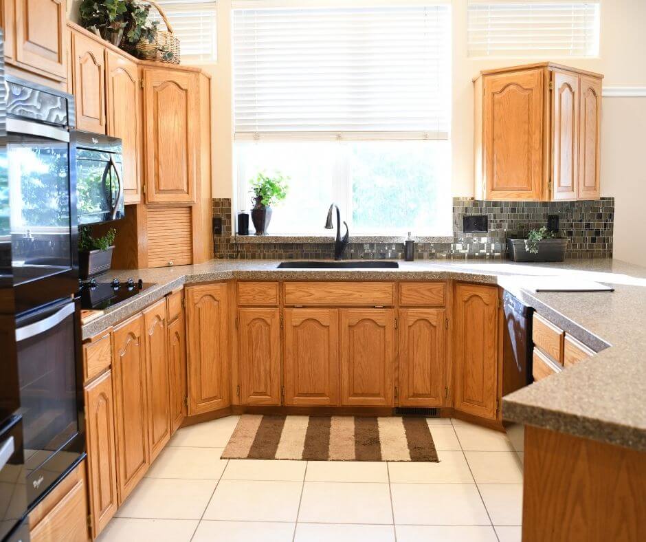 Before-refacing kitchen cabinets to shaker style