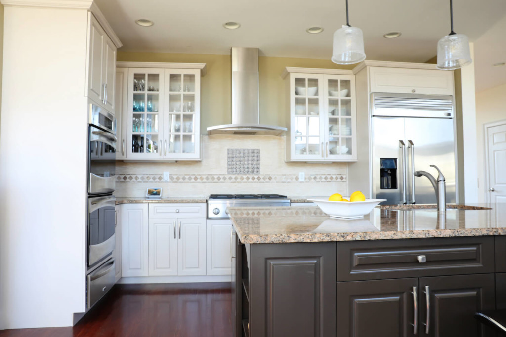 white kitchen cabinets after painting