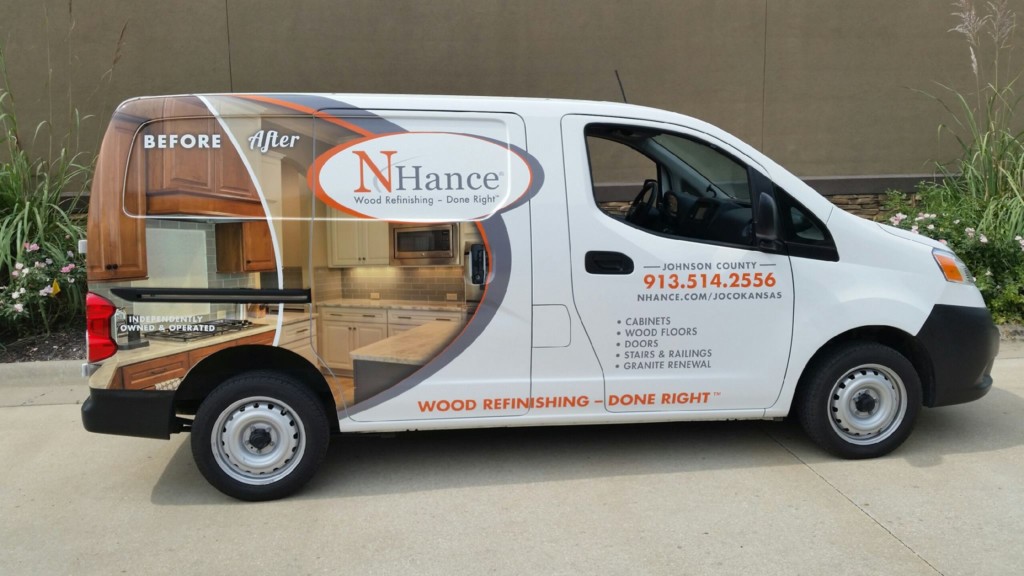 N-Hance of Johnson County team van