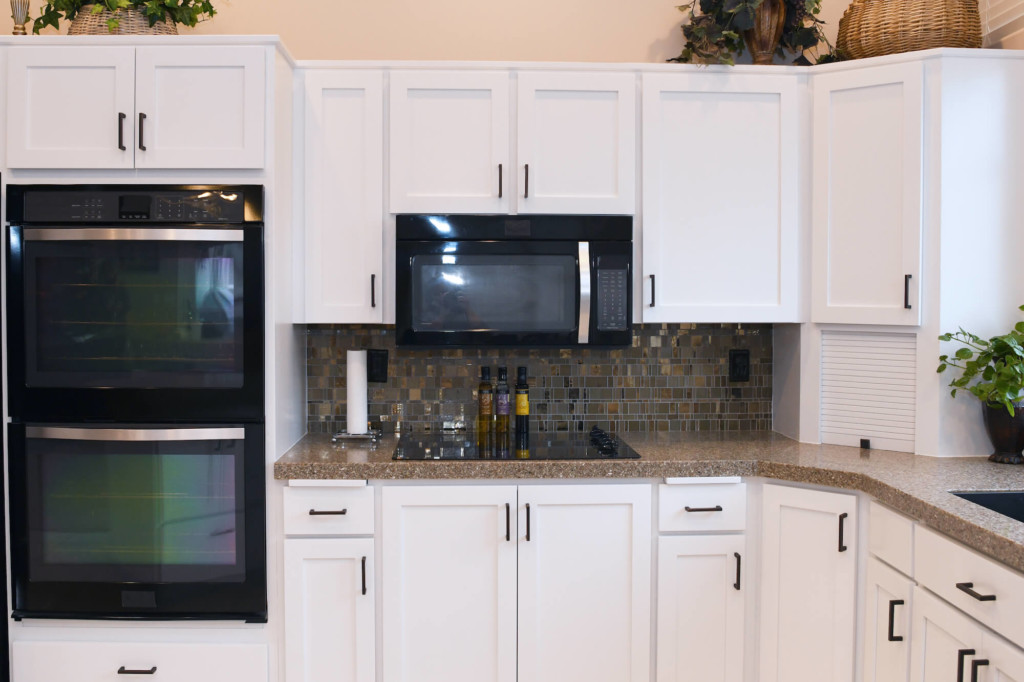 White cabinets after refinishing