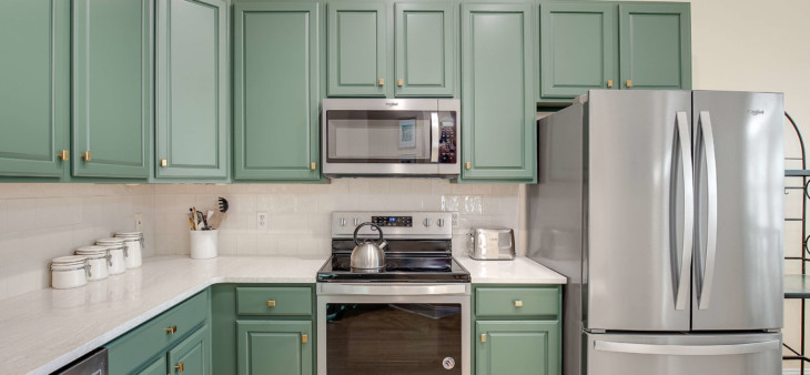 kitchen after cabinet refinishing warren nj