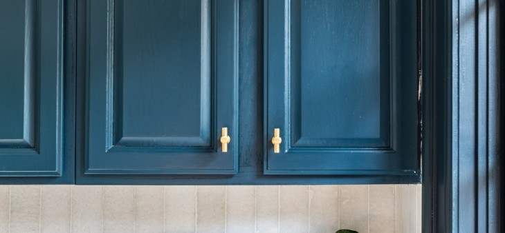 freshly painted kitchen cabinets