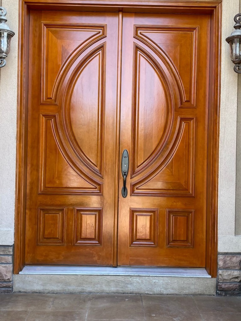 after refinishing front door