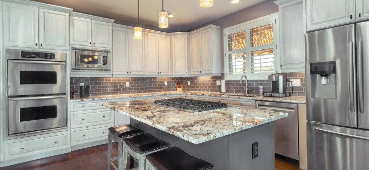 cabinet refinishing in chapel mebane kitchen with white cabinets