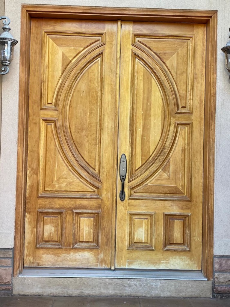 before refinishing front door