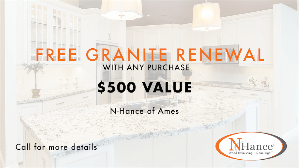 Free Granite Renewal with any purchase. $500 Value. Call for more details.