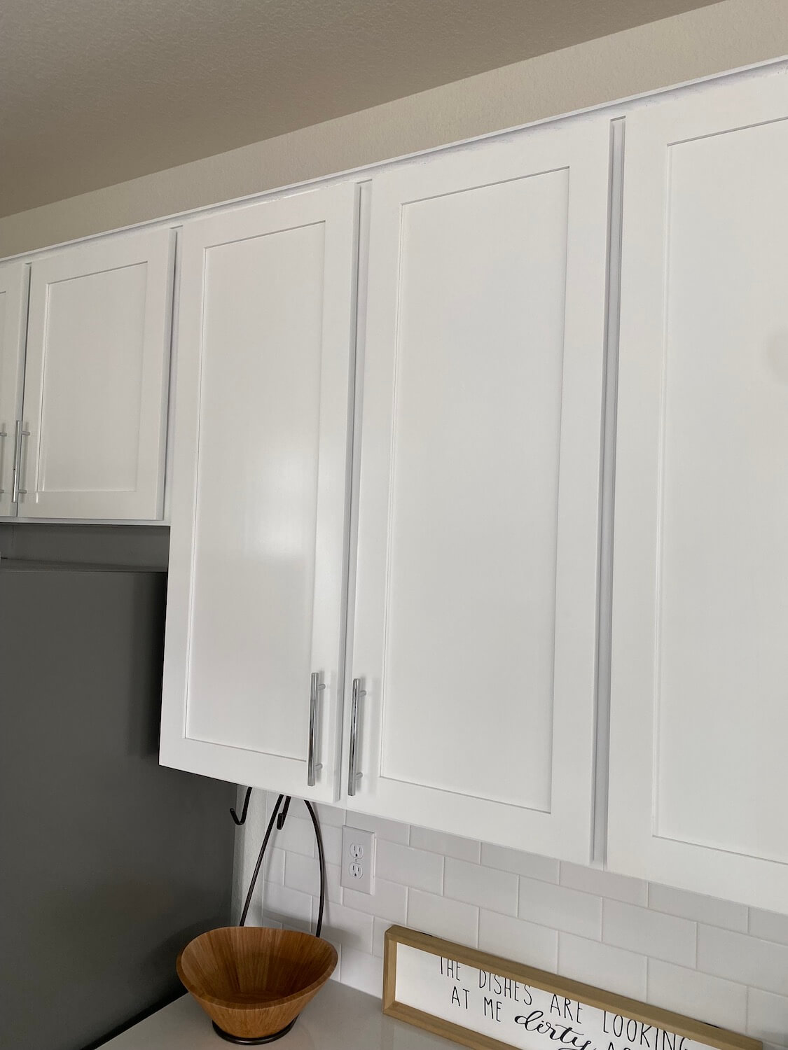 After-cabinet refacing to shaker style doors