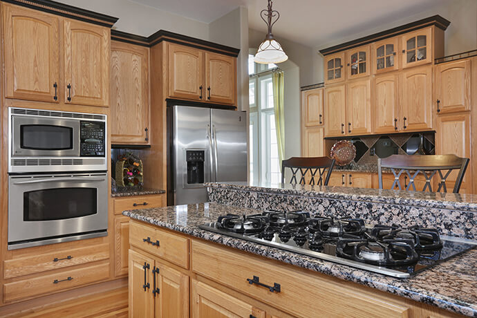 cabinets in a north valley kitchen that are old and outdated