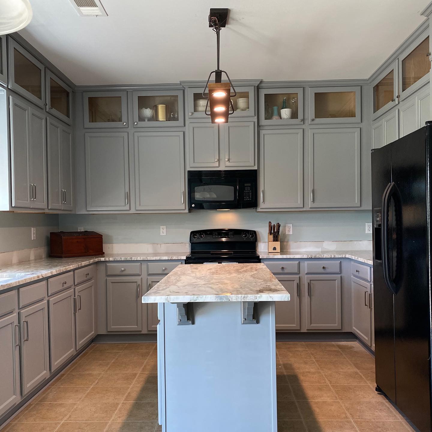 kitchen after cabinet painting in helena al