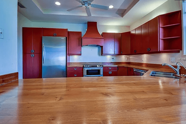 Before-before and after cabinet door replacement