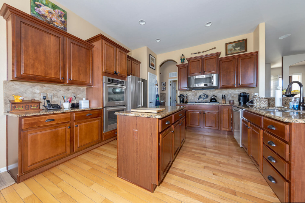 before image dark brown kitchen cabinets in denver